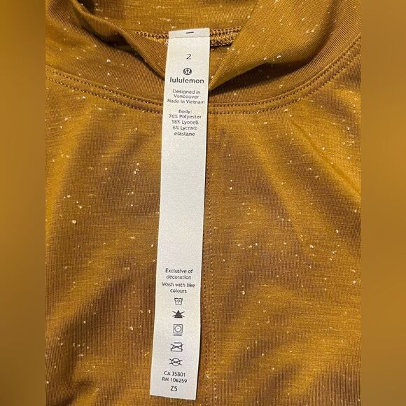 LULULEMON Time to Restore Mock Neck Tank Spiced Bronze White Women’s Size 2 - Picture 9 of 9